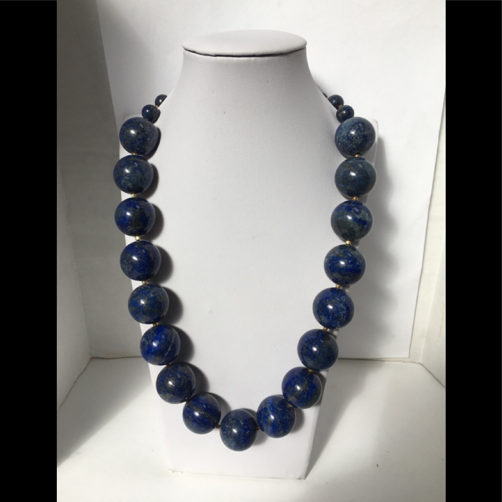 Lapis Necklace With Gold Filled Spacers 165$